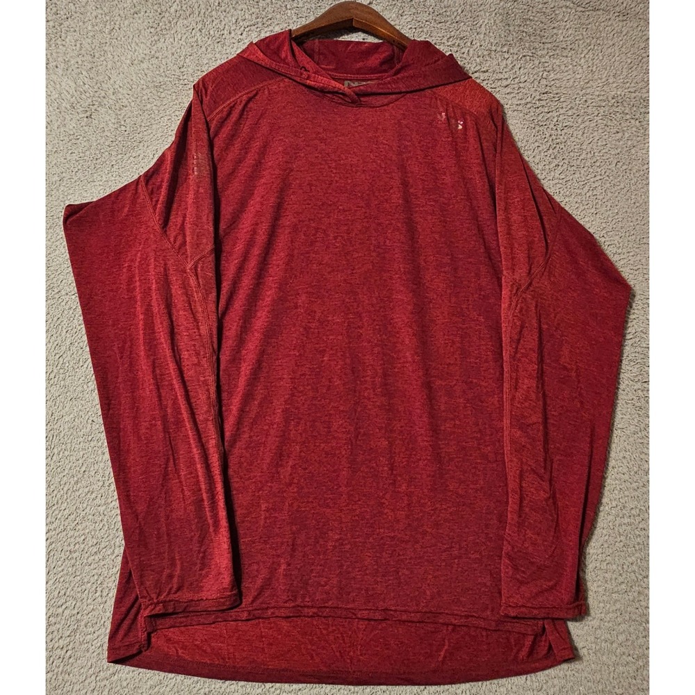 NRS Silkweight Hoodie Mens Medium Red UPF 50+ Sun Shirt Long Sleeve Water Sport